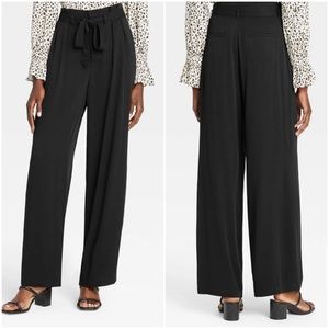 NWT Who What Wear Black Wide Leg Trouser